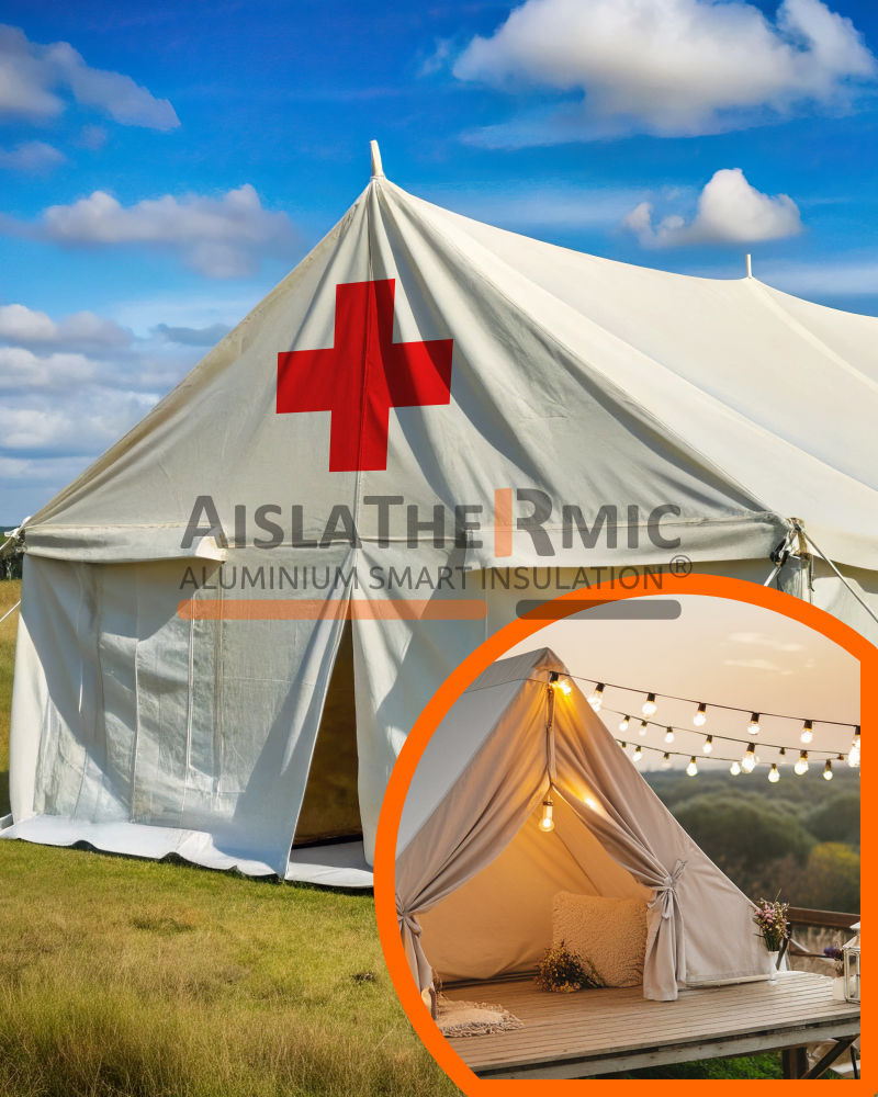 Carpa protegida con aislante térmico reflectivo Aislathermic