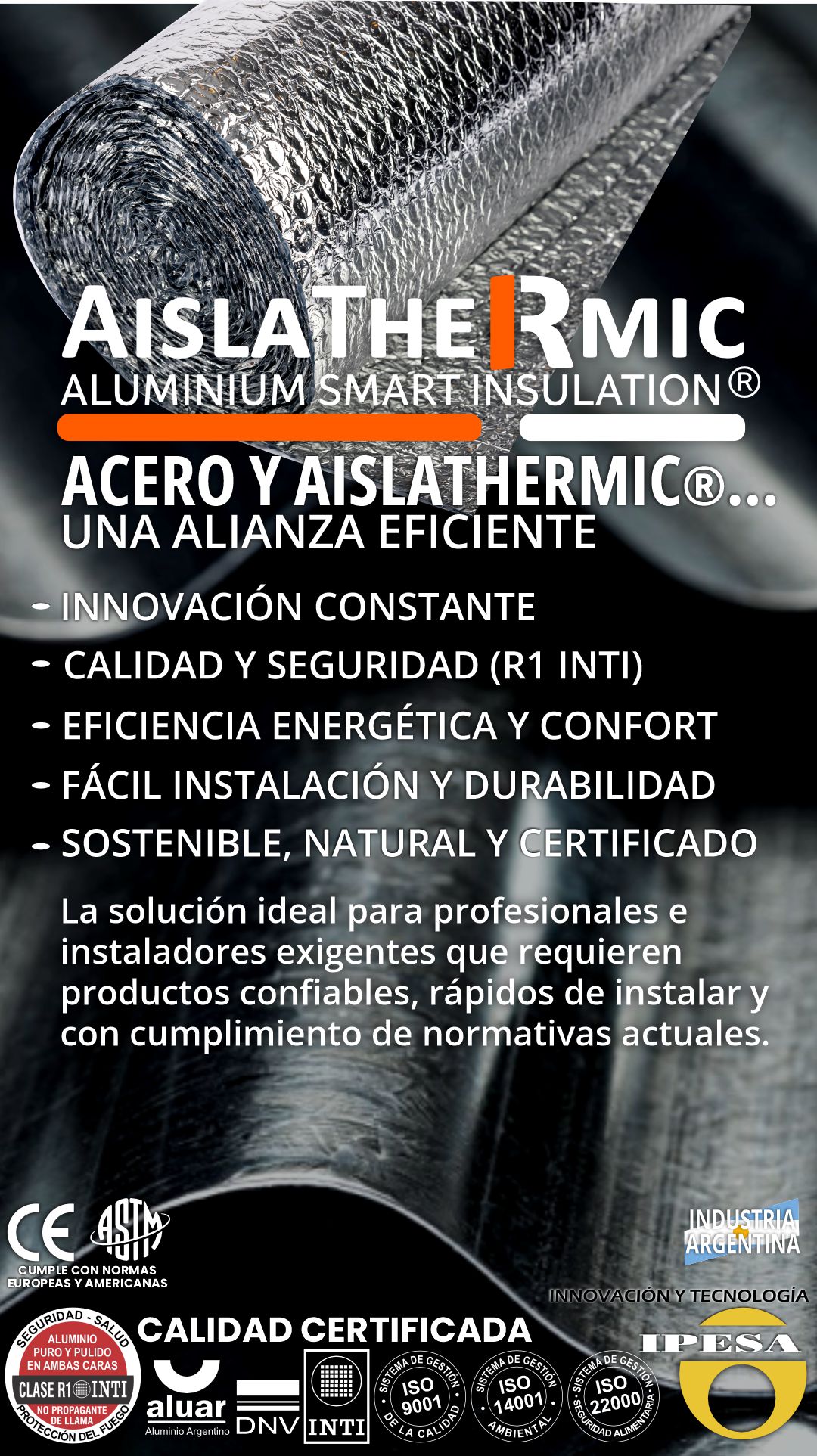 Nave industrial o galpón con aislamiento térmico Aislathermic